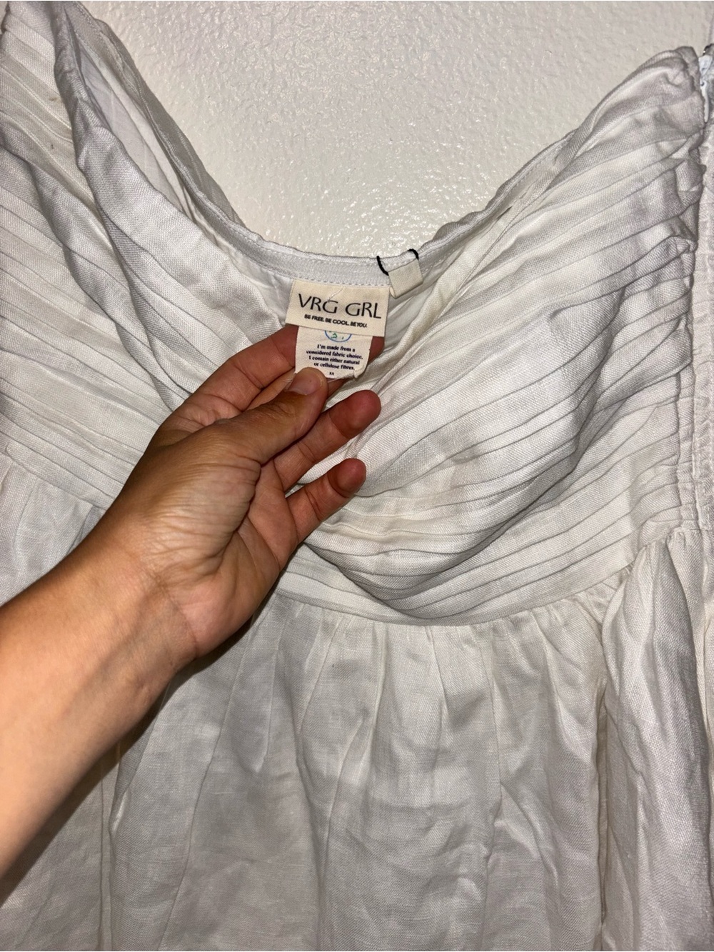 SAINT MALO LINEN MINI DRESS WHITE NWT - Picture 6 of 8